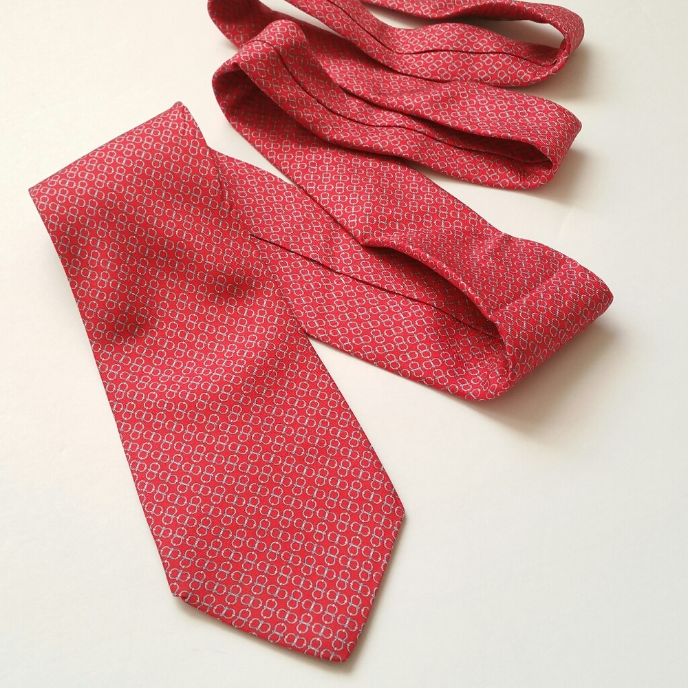 Daniel Cremiuex Red Silk Tie